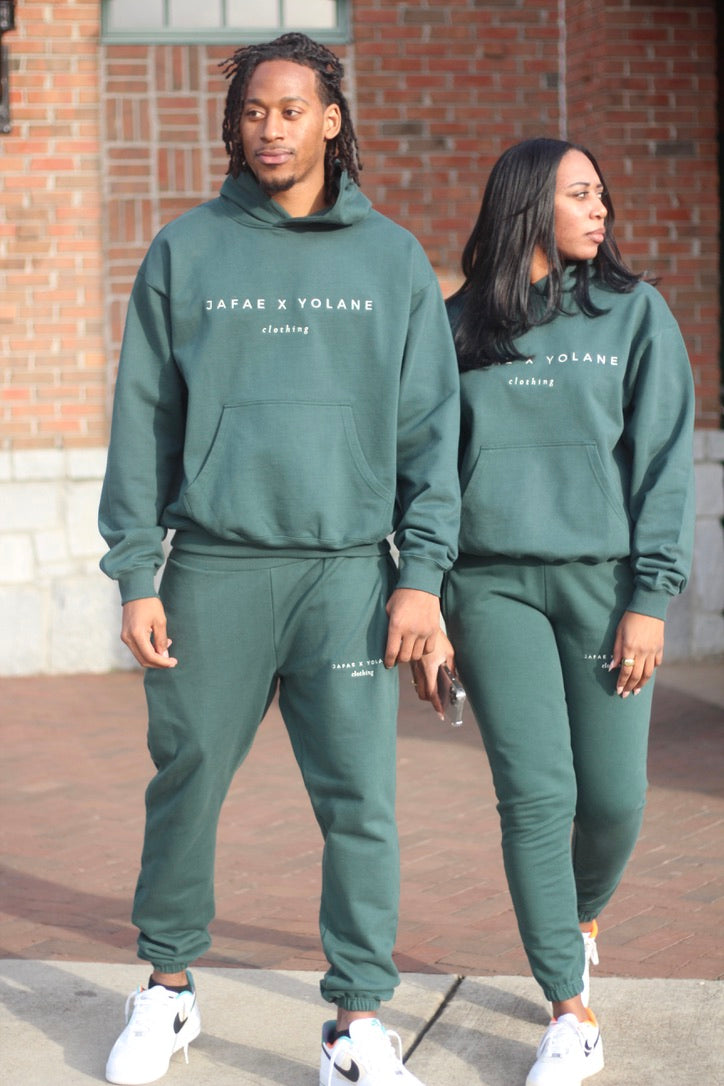 Embroidered Classic Hoodie - Forest Green