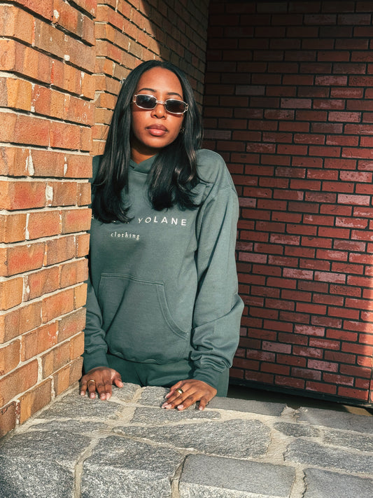 Embroidered Classic Hoodie - Forest Green