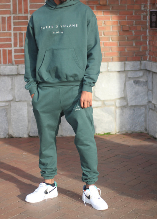 Embroidered Classic Jogger Pants - Forest Green